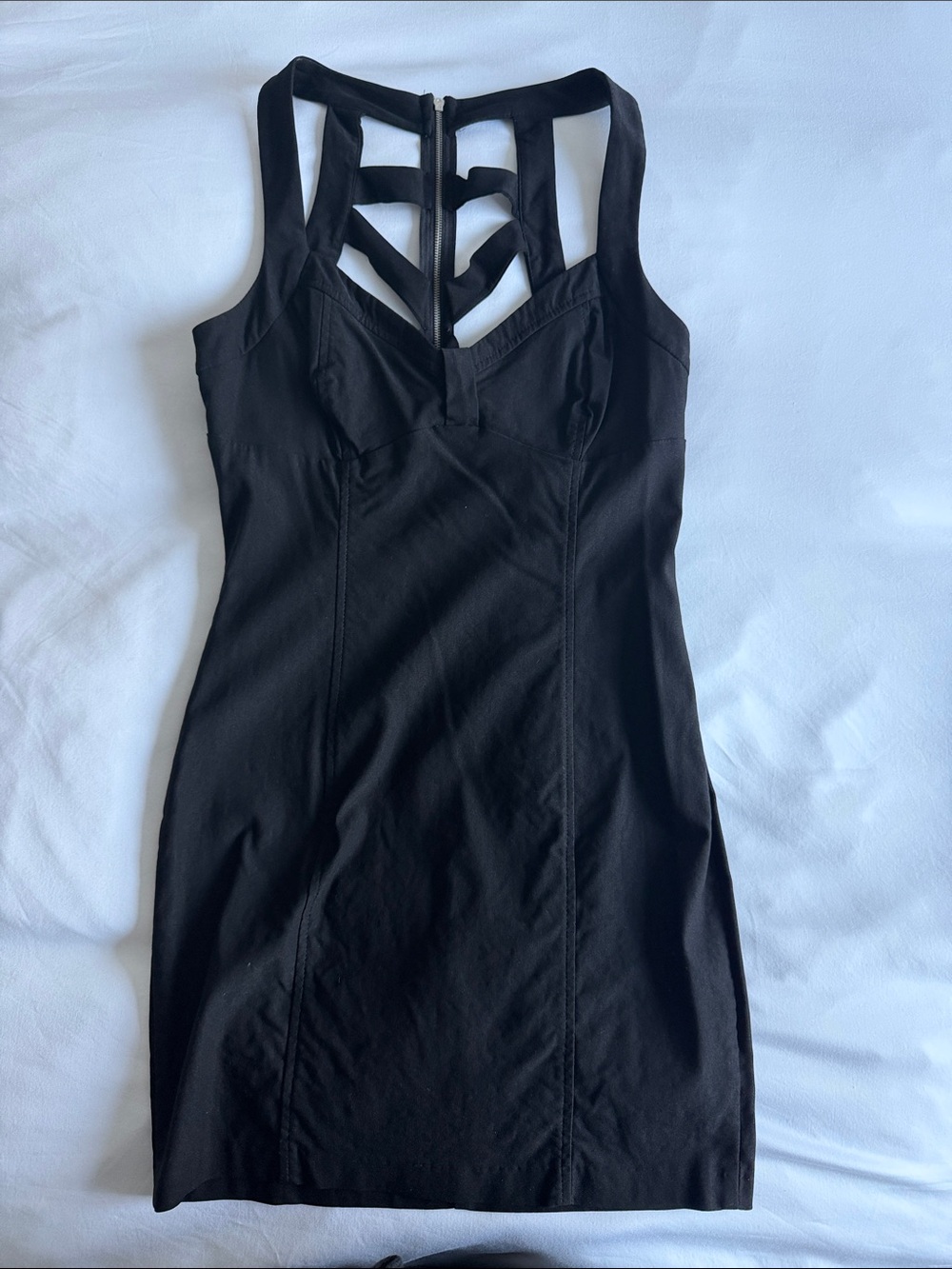 Classic Black Strappy Back Women's Dress